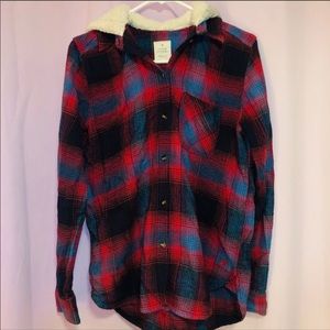 Hooded flannel (AMERICAN EAGLE)